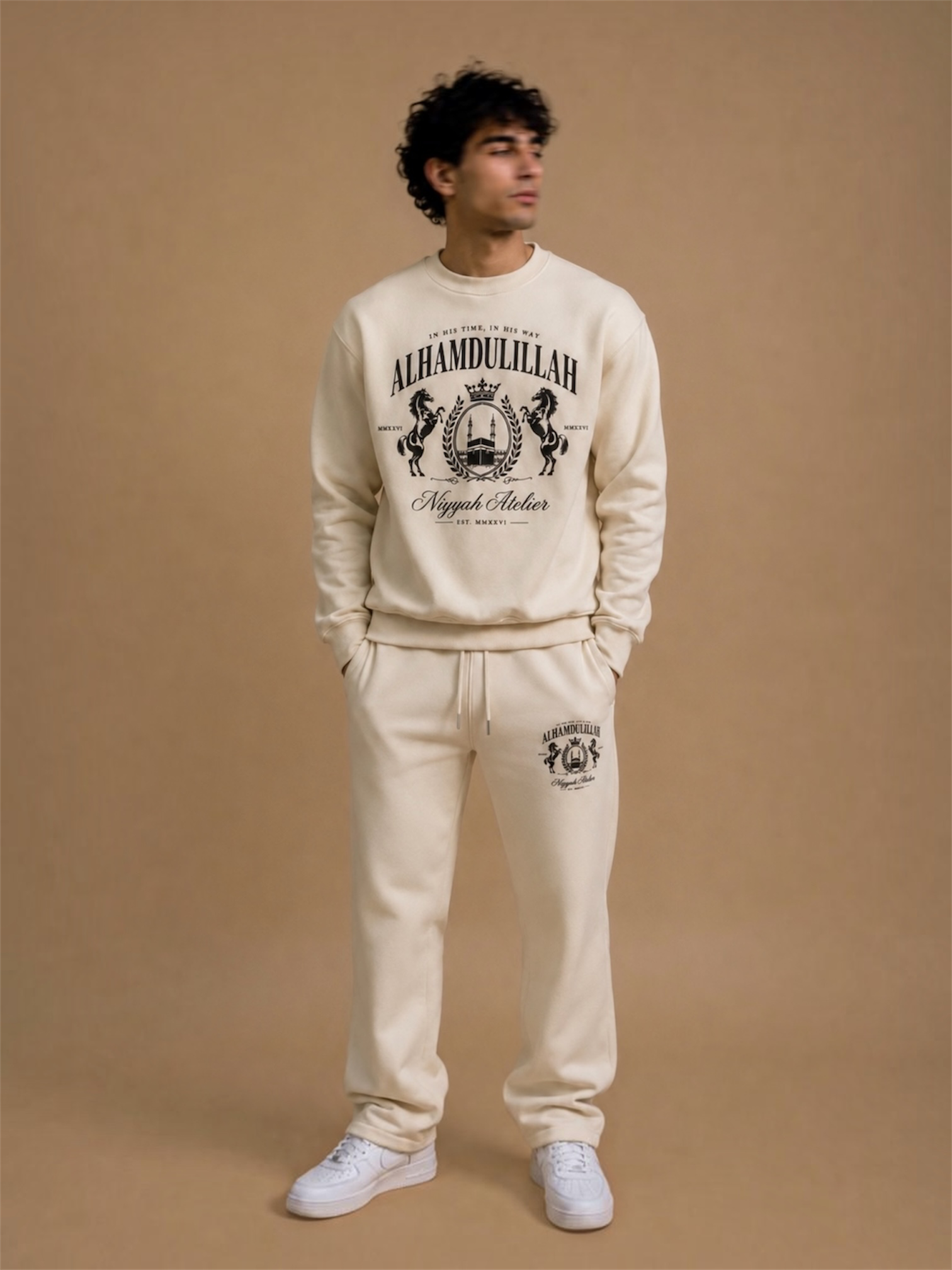 “Alhamdulillah” Heritage Set — Cream